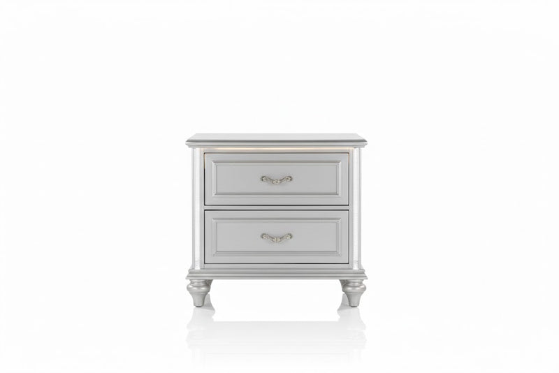 Evangeline Silver Nightstand - EVANGELINE-SLVR-NS
