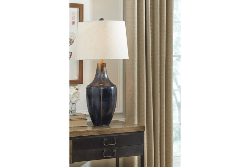 Evania Indigo Table Lamp - Gate FurnitureTable Lamp