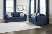 Evansley Navy Living Room Set - Gate FurnitureLiving Room Set