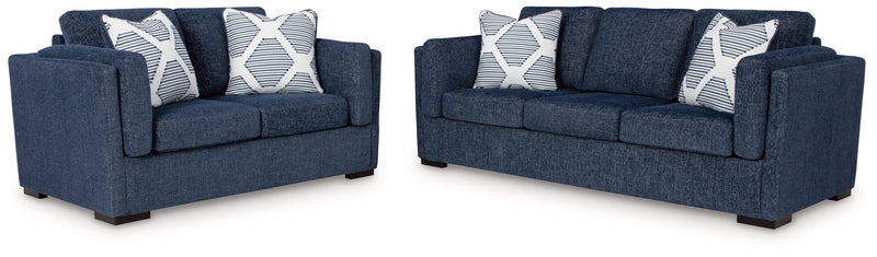 Evansley Navy Living Room Set - Gate FurnitureLiving Room Set