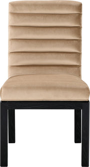 Evelyn Velvet Upholstered Dining Chair in Beige - 902Beige-C