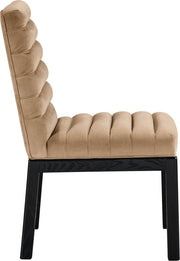 Evelyn Velvet Upholstered Dining Chair in Beige - 902Beige-C