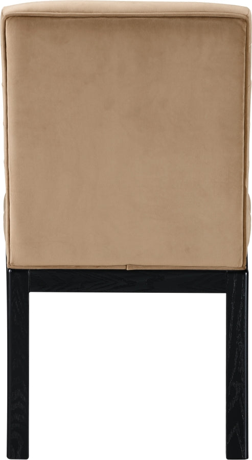 Evelyn Velvet Upholstered Dining Chair in Beige - 902Beige-C