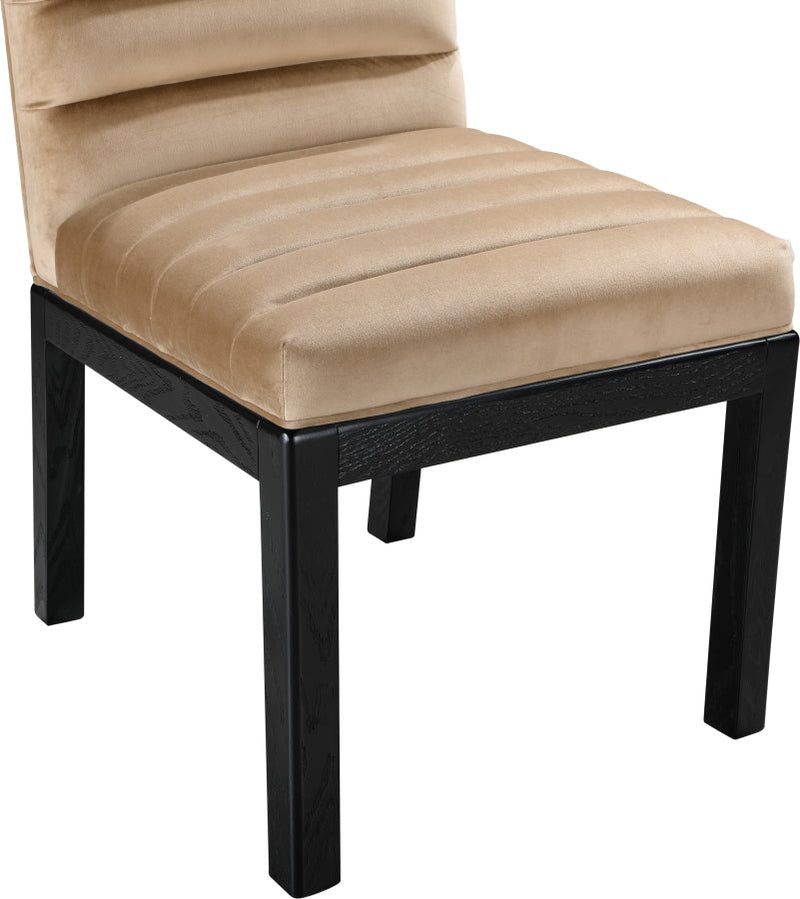 Evelyn Velvet Upholstered Dining Chair in Beige - 902Beige-C