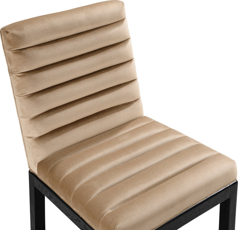 Evelyn Velvet Upholstered Dining Chair in Beige - 902Beige-C