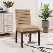 Evelyn Velvet Upholstered Dining Chair in Beige - 903Beige-C