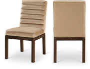 Evelyn Velvet Upholstered Dining Chair in Beige - 903Beige-C