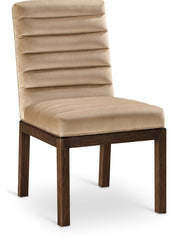 Evelyn Velvet Upholstered Dining Chair in Beige - 903Beige-C