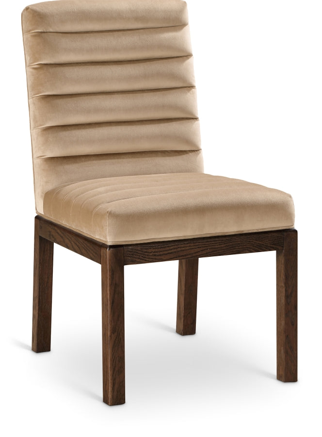 Evelyn Velvet Upholstered Dining Chair in Beige - 903Beige-C