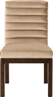 Evelyn Velvet Upholstered Dining Chair in Beige - 903Beige-C