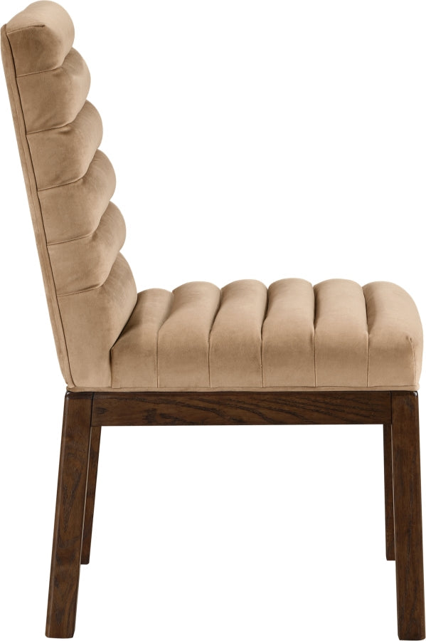 Evelyn Velvet Upholstered Dining Chair in Beige - 903Beige-C