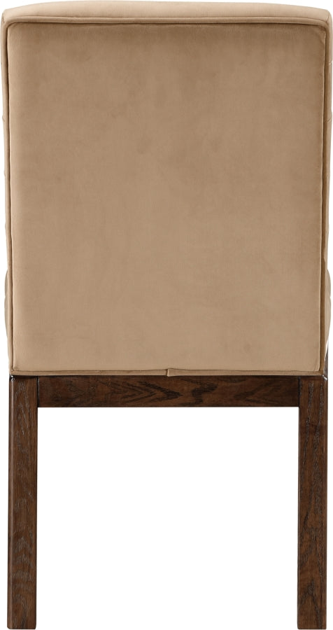 Evelyn Velvet Upholstered Dining Chair in Beige - 903Beige-C