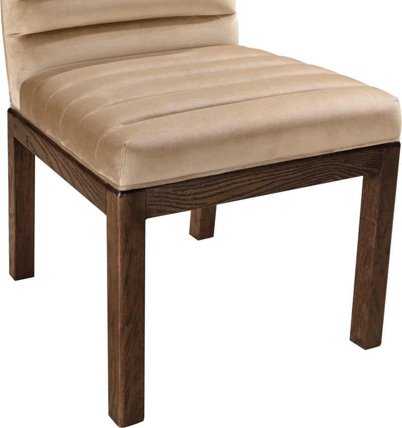 Evelyn Velvet Upholstered Dining Chair in Beige - 903Beige-C