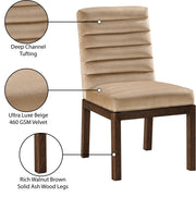 Evelyn Velvet Upholstered Dining Chair in Beige - 903Beige-C