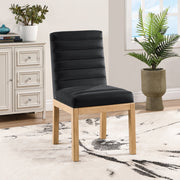 Evelyn Velvet Upholstered Dining Chair in Black - 901Black-C