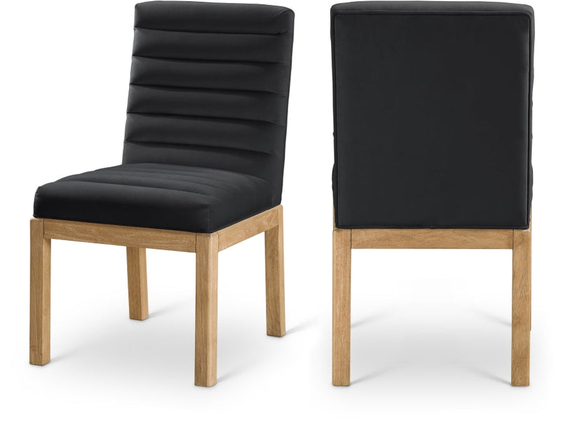 Evelyn Velvet Upholstered Dining Chair in Black - 901Black-C