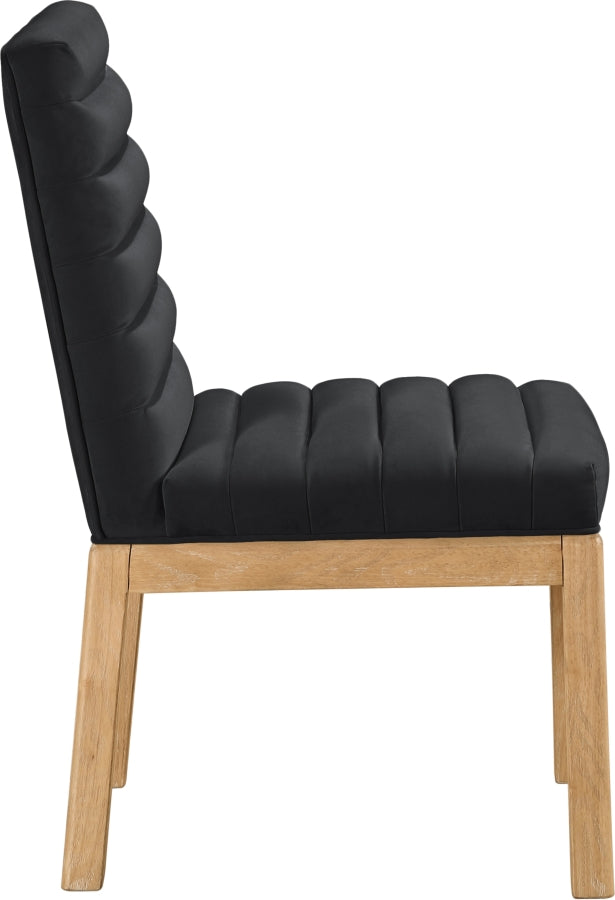 Evelyn Velvet Upholstered Dining Chair in Black - 901Black-C