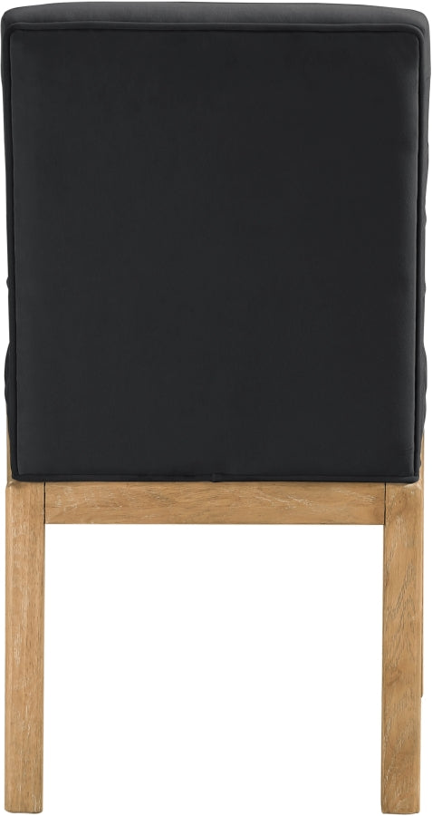 Evelyn Velvet Upholstered Dining Chair in Black - 901Black-C