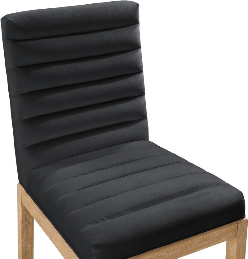 Evelyn Velvet Upholstered Dining Chair in Black - 901Black-C