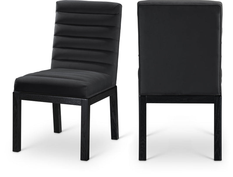 Evelyn Velvet Upholstered Dining Chair in Black - 902Black-C