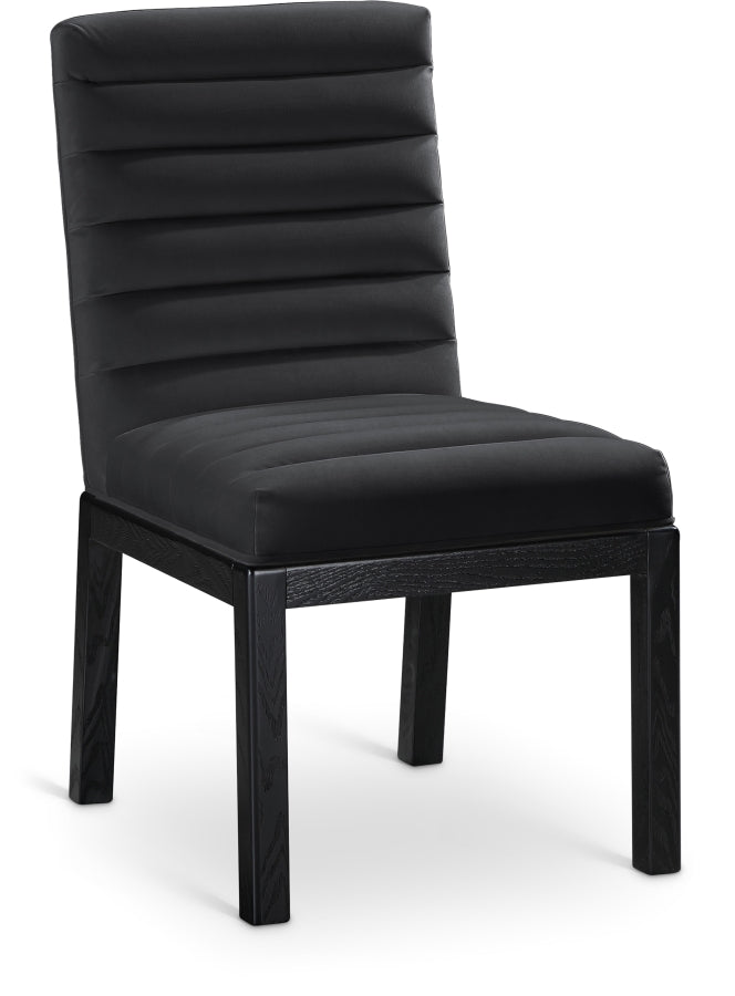 Evelyn Velvet Upholstered Dining Chair in Black - 902Black-C
