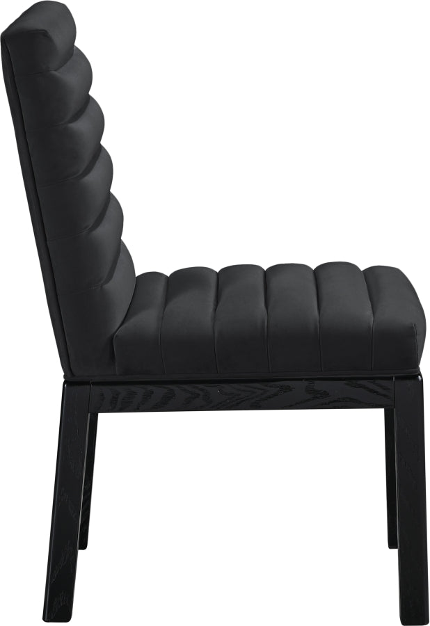 Evelyn Velvet Upholstered Dining Chair in Black - 902Black-C