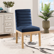 Evelyn Velvet Upholstered Dining Chair in Blue - 901Navy-C