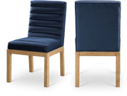 Evelyn Velvet Upholstered Dining Chair in Blue - 901Navy-C