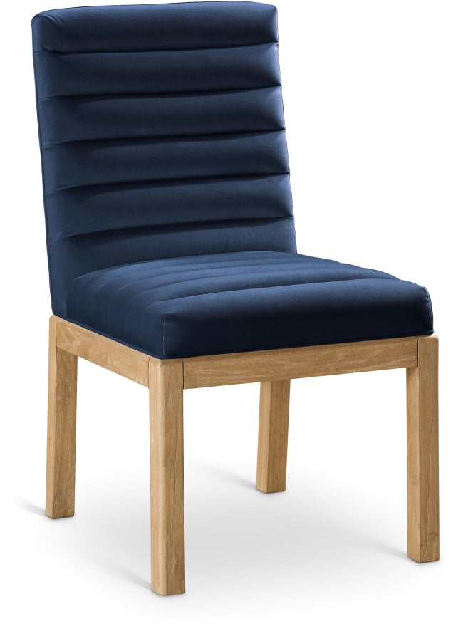 Evelyn Velvet Upholstered Dining Chair in Blue - 901Navy-C