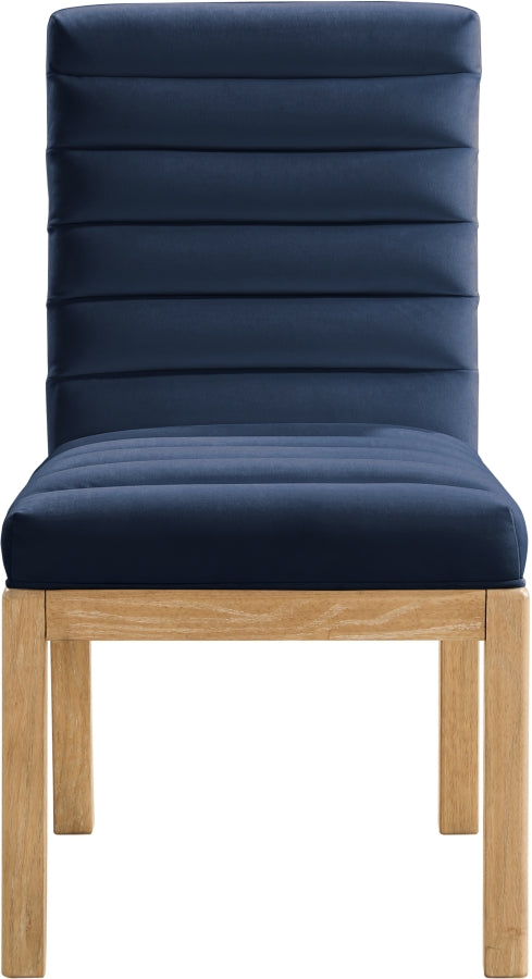 Evelyn Velvet Upholstered Dining Chair in Blue - 901Navy-C