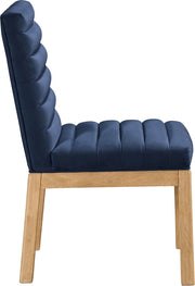 Evelyn Velvet Upholstered Dining Chair in Blue - 901Navy-C