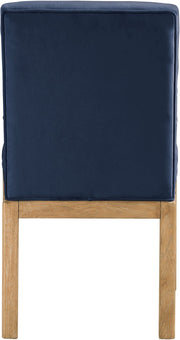 Evelyn Velvet Upholstered Dining Chair in Blue - 901Navy-C