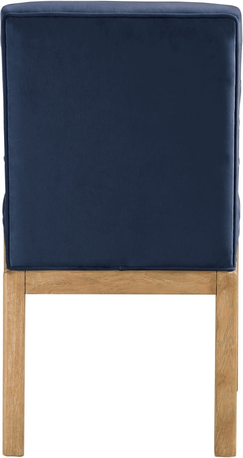 Evelyn Velvet Upholstered Dining Chair in Blue - 901Navy-C