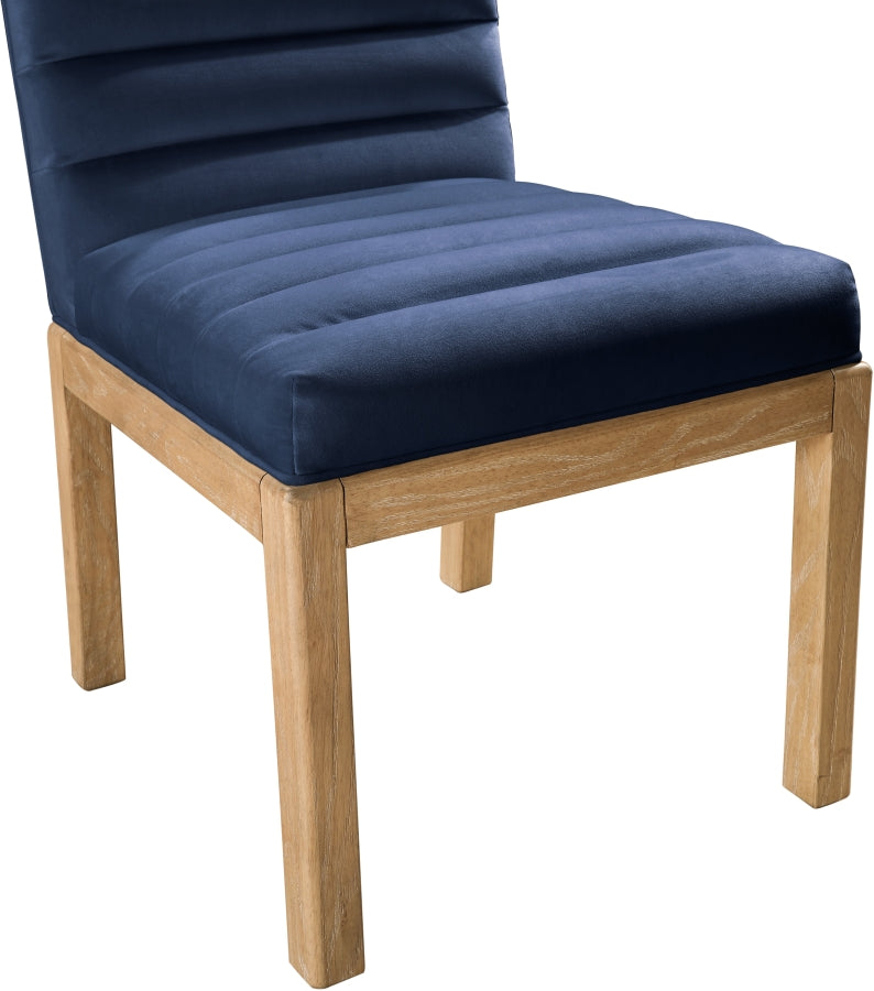 Evelyn Velvet Upholstered Dining Chair in Blue - 901Navy-C