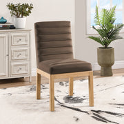 Evelyn Velvet Upholstered Dining Chair in Brown - 901Brown-C