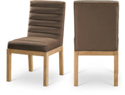Evelyn Velvet Upholstered Dining Chair in Brown - 901Brown-C
