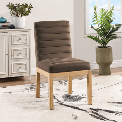 Evelyn Velvet Upholstered Dining Chair in Brown - 901Brown-C
