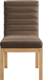 Evelyn Velvet Upholstered Dining Chair in Brown - 901Brown-C