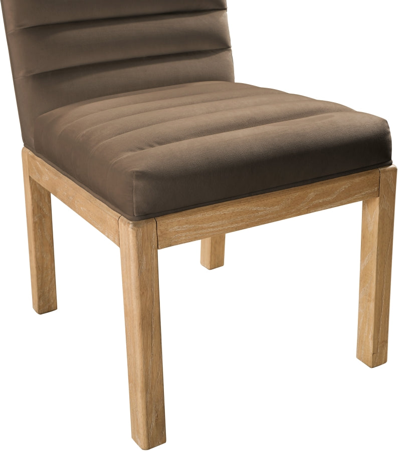 Evelyn Velvet Upholstered Dining Chair in Brown - 901Brown-C