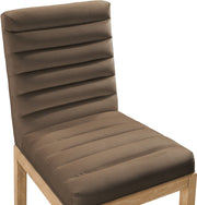 Evelyn Velvet Upholstered Dining Chair in Brown - 901Brown-C