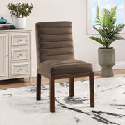 Evelyn Velvet Upholstered Dining Chair in Brown - 903Brown-C