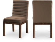 Evelyn Velvet Upholstered Dining Chair in Brown - 903Brown-C