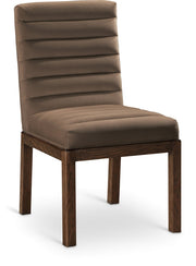 Evelyn Velvet Upholstered Dining Chair in Brown - 903Brown-C