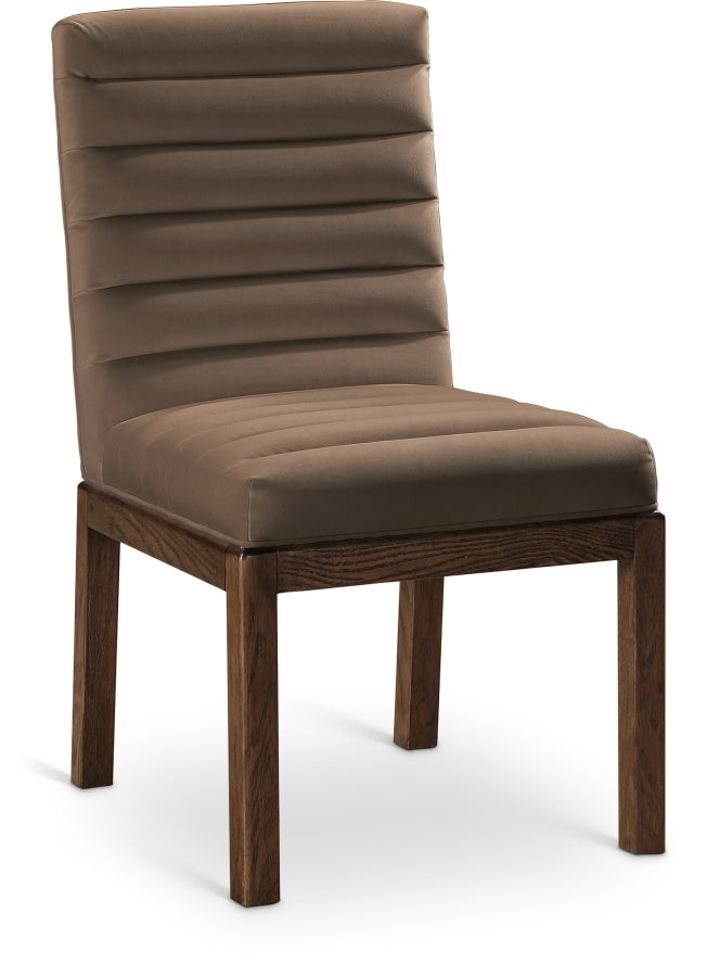Evelyn Velvet Upholstered Dining Chair in Brown - 903Brown-C