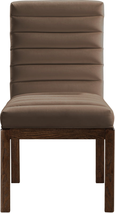 Evelyn Velvet Upholstered Dining Chair in Brown - 903Brown-C