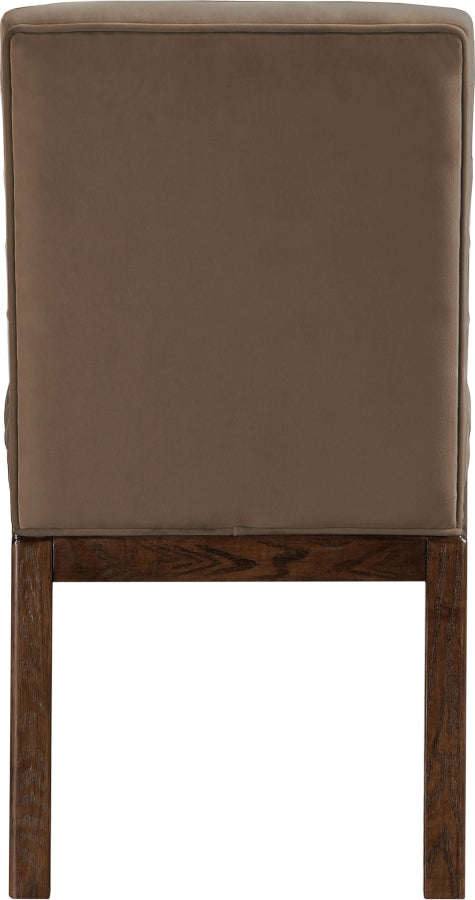 Evelyn Velvet Upholstered Dining Chair in Brown - 903Brown-C