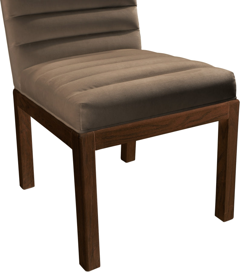 Evelyn Velvet Upholstered Dining Chair in Brown - 903Brown-C