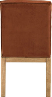 Evelyn Velvet Upholstered Dining Chair in Cognac - 901Cognac-C