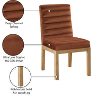 Evelyn Velvet Upholstered Dining Chair in Cognac - 901Cognac-C