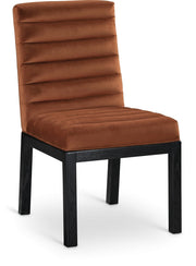 Evelyn Velvet Upholstered Dining Chair in Cognac - 902Cognac-C